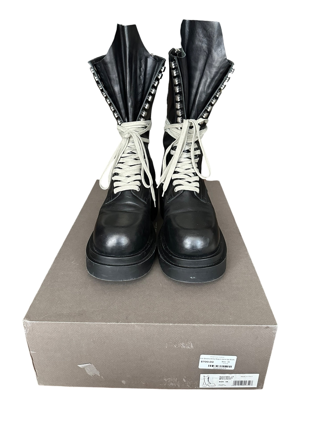 rick owens SS23 Army Long Bogun Boots