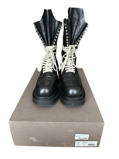 rick owens SS23 Army Long Bogun Boots