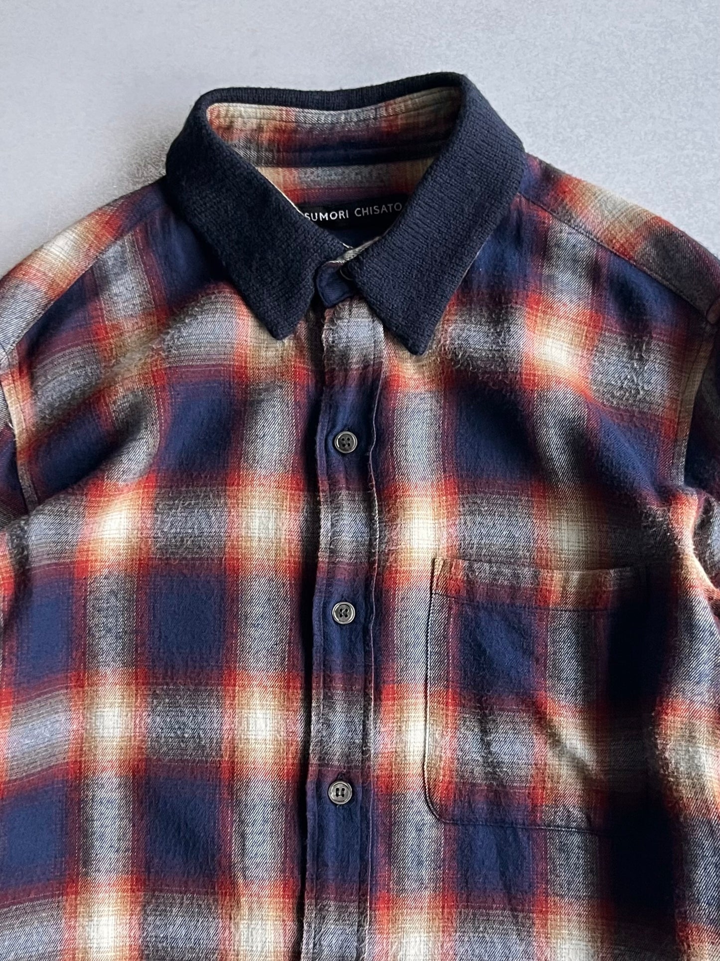 Tsumori Chisato Multi-color Cotton Blend Plaid Shirt Size 1