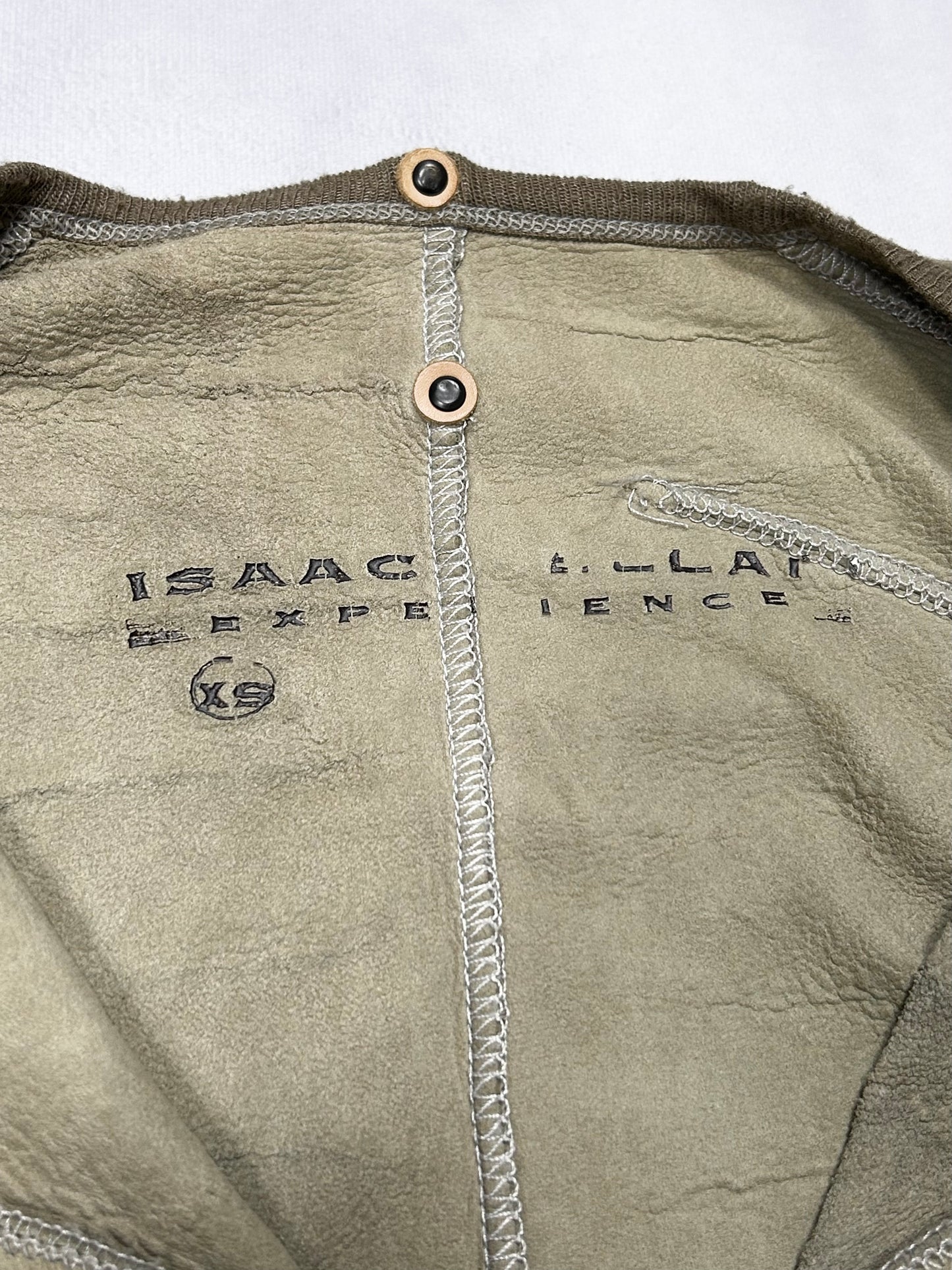 Isaac Sellam Experience Green Switching Zip Cardigan Size XS