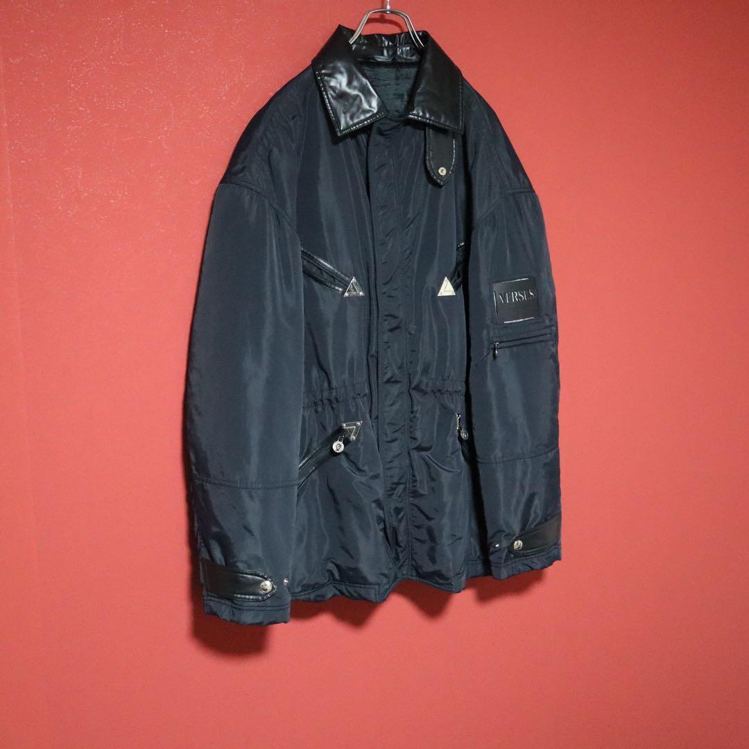 Versus 90s Medusa Metal Nylon Workwear Jacket Size XXL