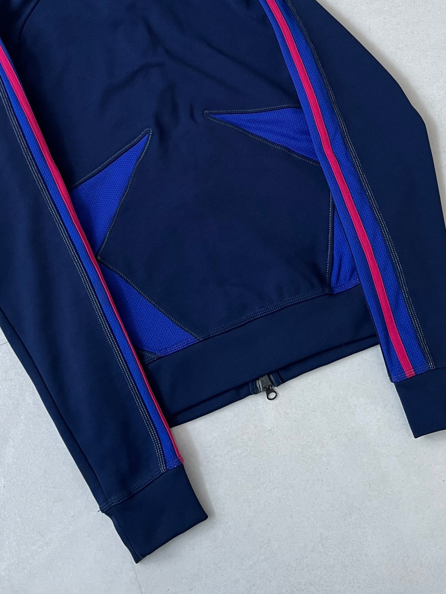 Marithe + Francois Girbaud blue star track jacket Size S