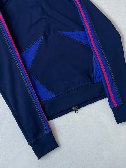 Marithe + Francois Girbaud blue star track jacket Size S