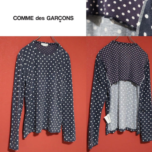 Comme des Garcons 11AW Back Cutout Dot Panel Long Sleeve Tee Size M
