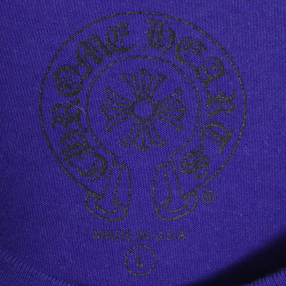 CHROME HEARTS Back Star Print T-Shirt Blue Size L