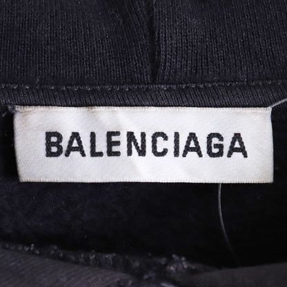 BALENCIAGA Back Logo Hoodie Black Size S