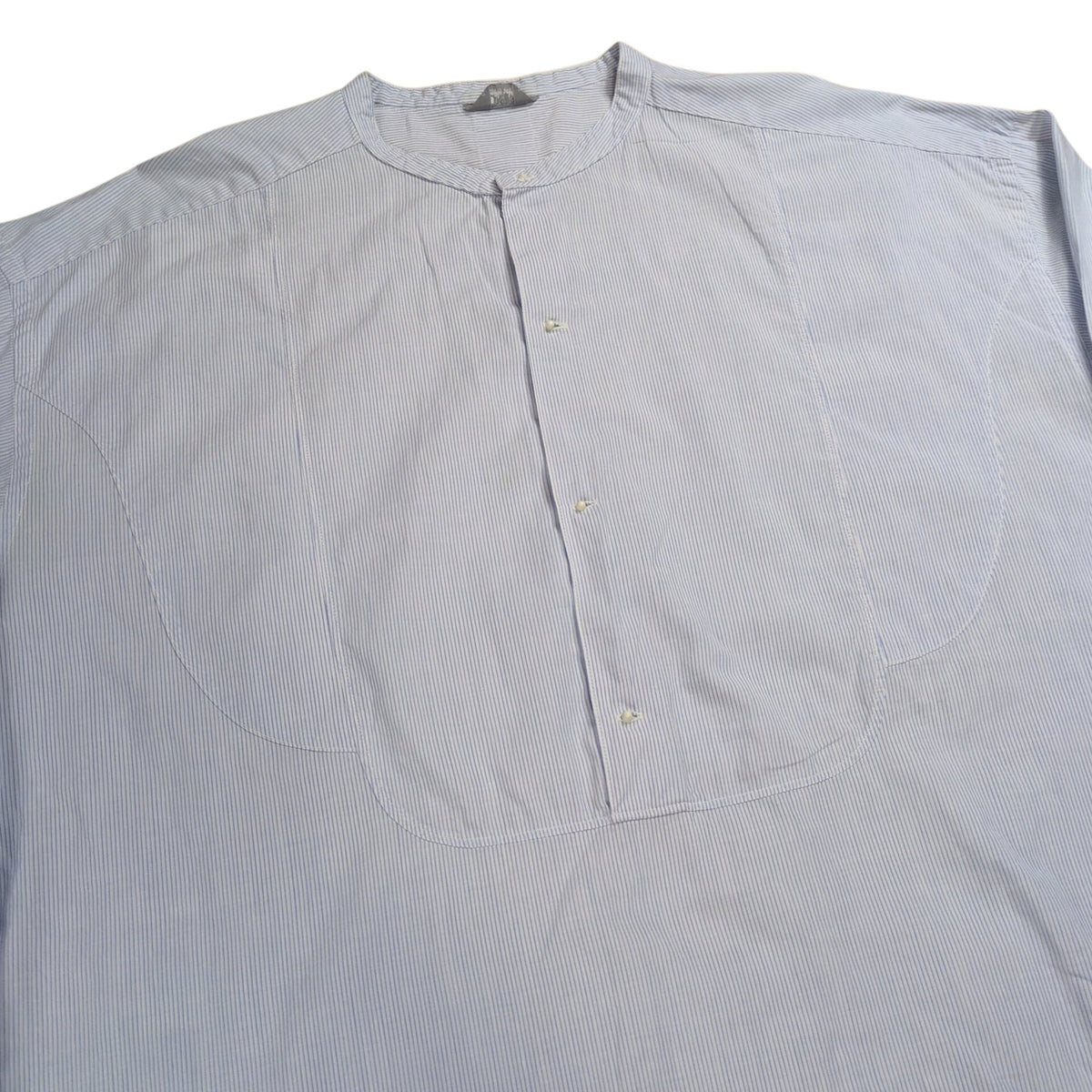 COMME des GARCONS HOMME 80s Pinstripe No Collar Shirt