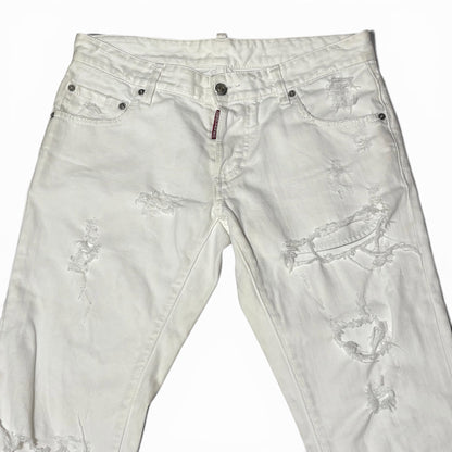 Dsquared2 White Denim Jeans Size 46