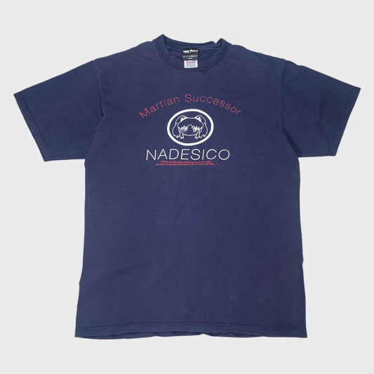 JERZEES 90's Martian Successor Nadesico T-Shirt Navy Size L
