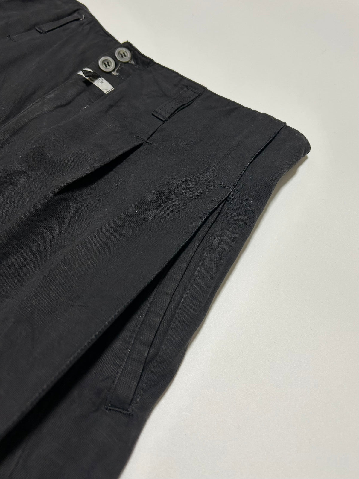 CLOSED M.F. Girbaud 80s Pleated Viscose Pants Black Size 46