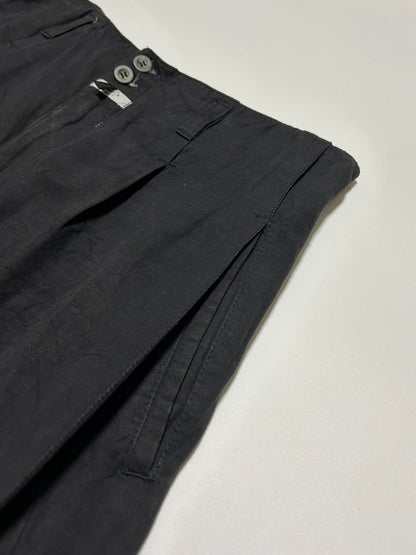CLOSED M.F. Girbaud 80s Pleated Viscose Pants Black Size 46
