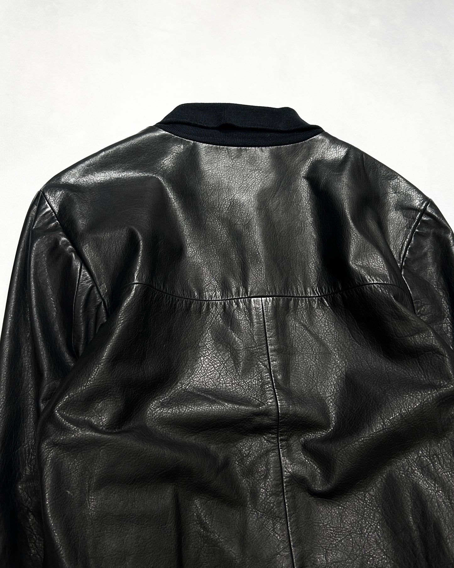 10sei0otto GUIDI Leather Slim Zip Blouson Size 44