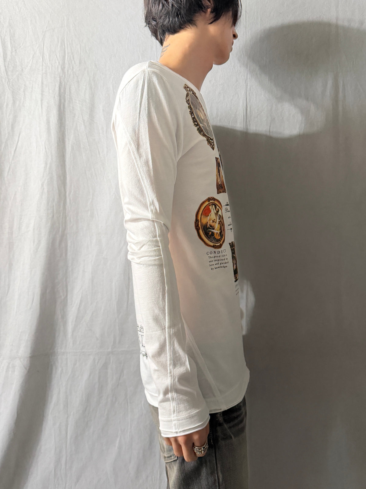 JHONNY WOLF Antique Frame Long Sleeve Cotton Size 2