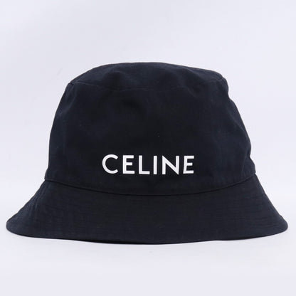 CELINE Logo Bucket Hat Navy Size L