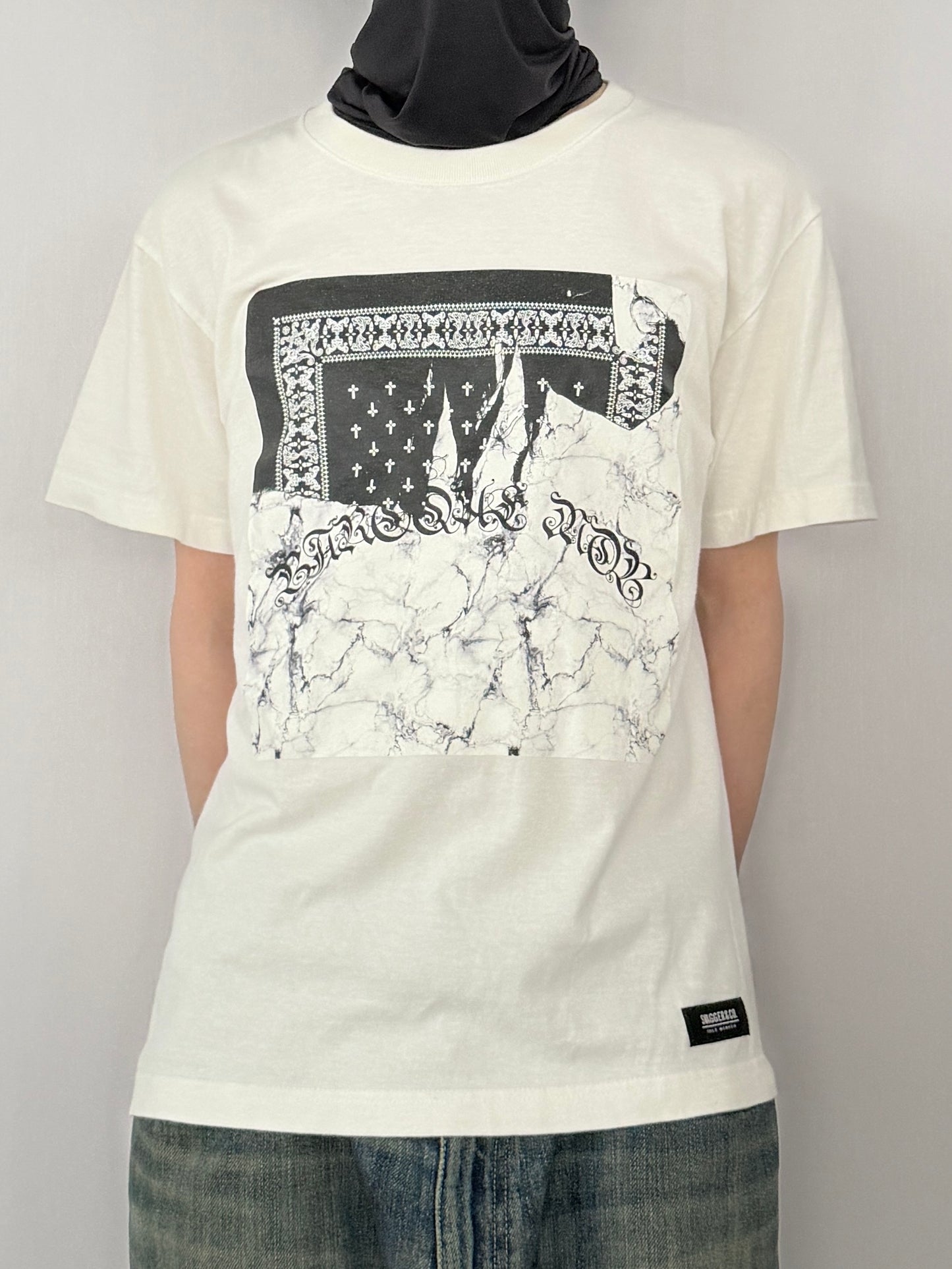 Swagger White Print T-Shirt Size M