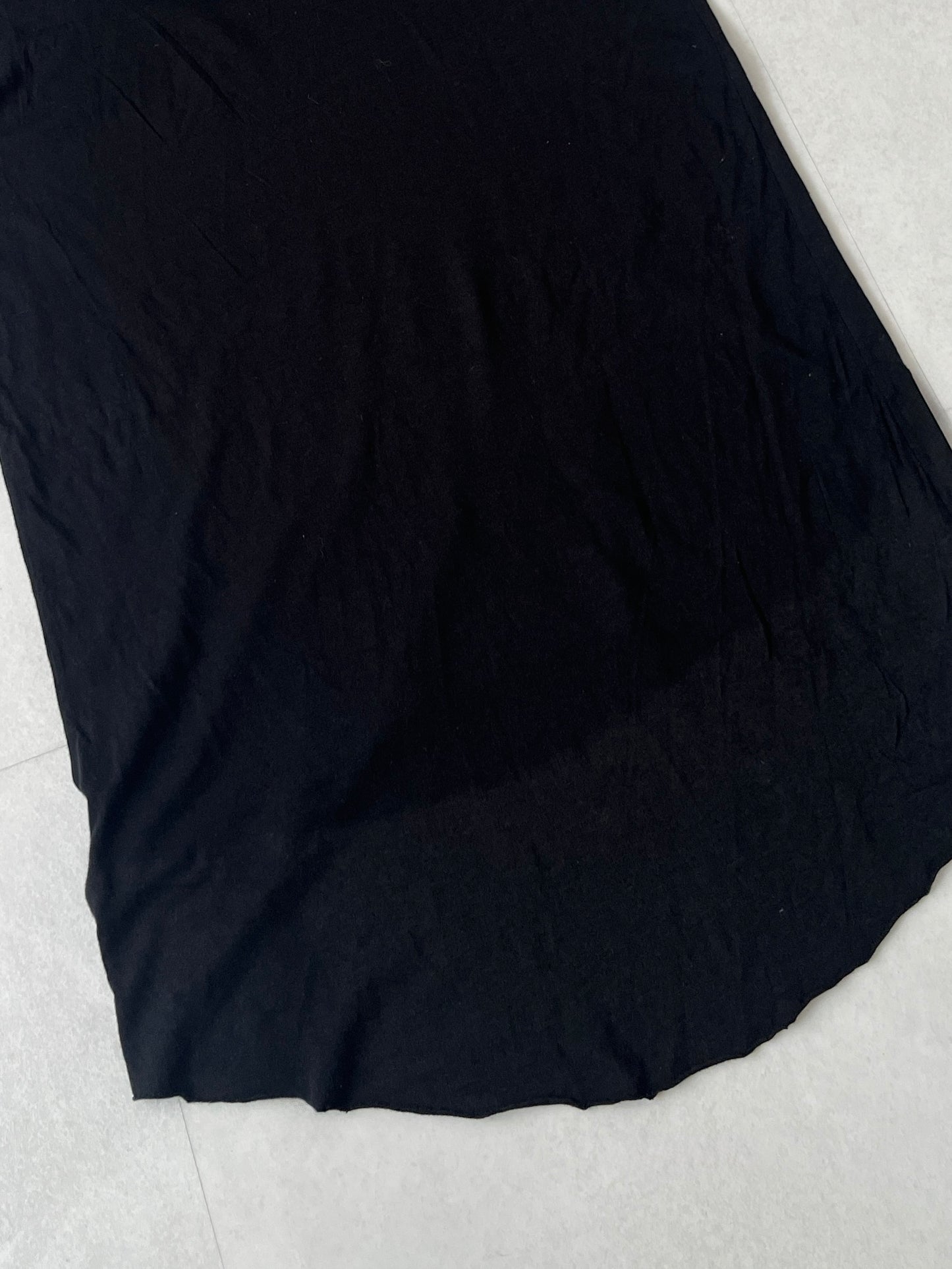 Helmut Lang Black Cotton Rayon Asymmetric Tank Top Size P