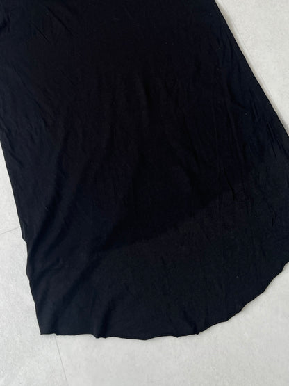 Helmut Lang Black Cotton Rayon Asymmetric Tank Top Size P
