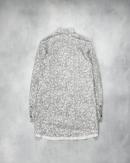 Diet Butcher Slim Skin Crackle Longline Shirt Size 1