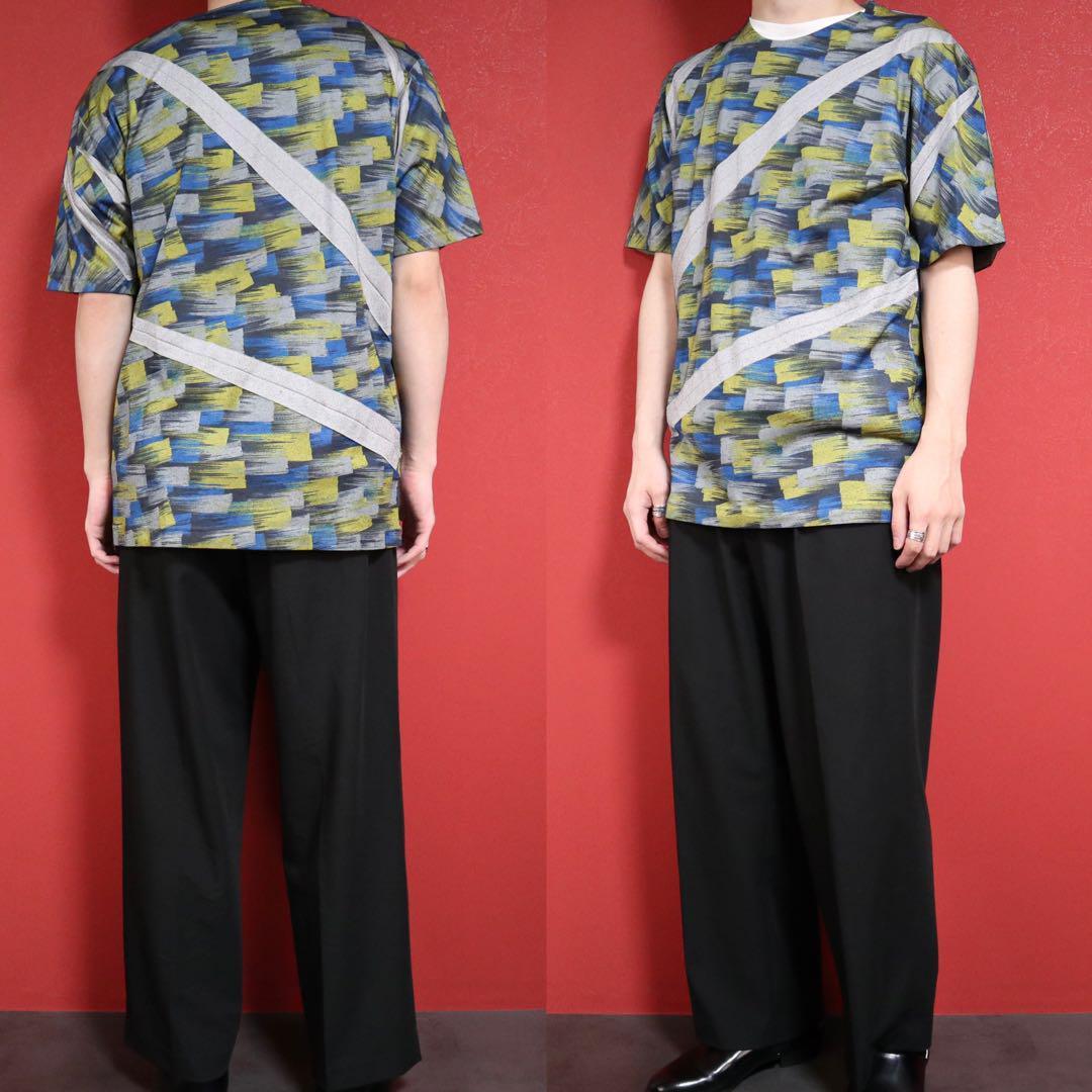 Issey Miyake Slanted Pleats All-Over Pattern T-Shirt Size 4