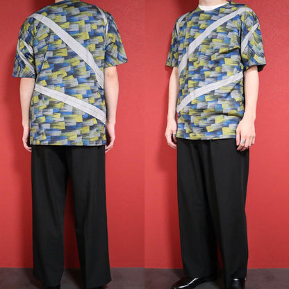 Issey Miyake Slanted Pleats All-Over Pattern T-Shirt Size 4