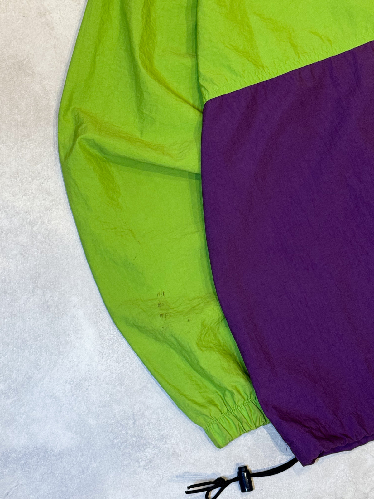 OLD GAP 90s Nylon Lime Green/Purple Size M