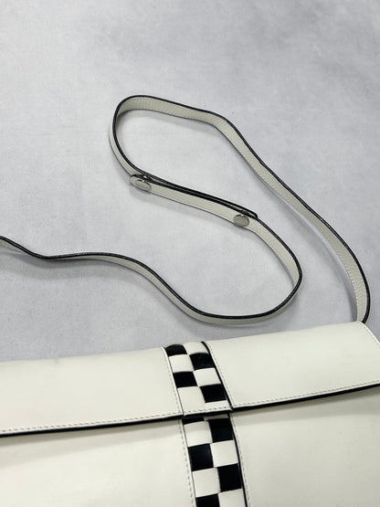 Jean Paul Gaultier checker line shoulder bag