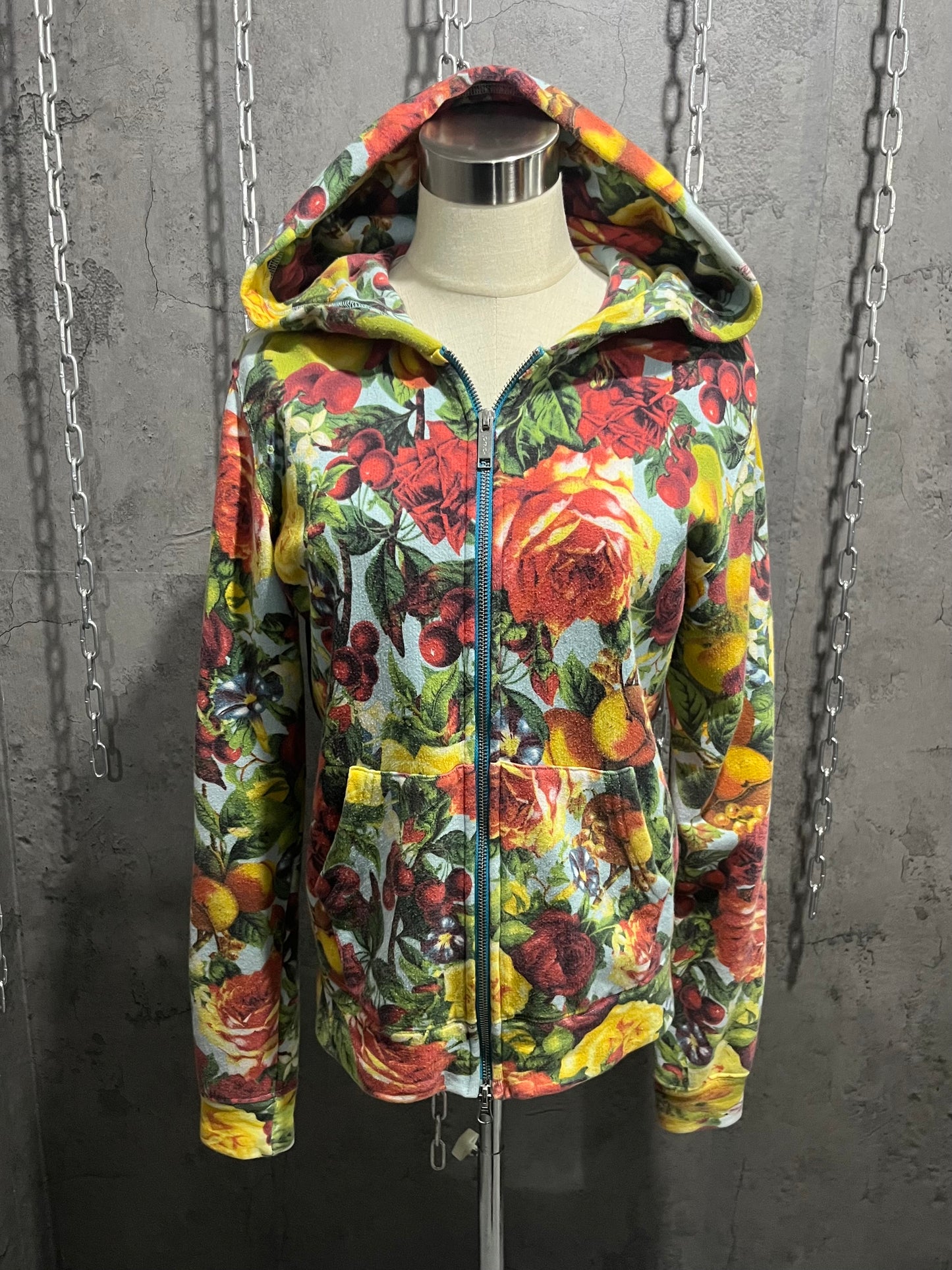 Joyrich Double Zip Cotton Hoodie Multi Size S