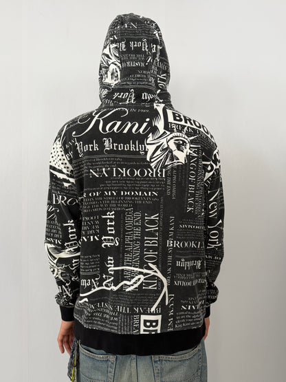 Karl Kani Black Zip Hoodie Size L
