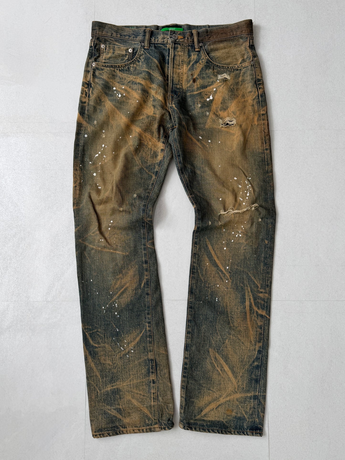 Swagger Brown Damaged Jeans Size 32