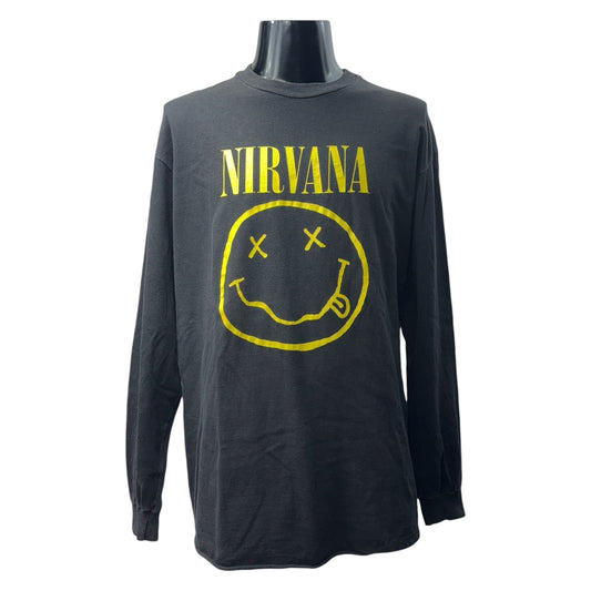 Nirvana Vintage Long Sleeve T-Shirt Black Size L