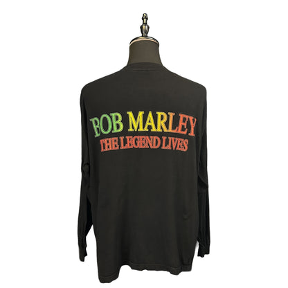 Bob Marley The Legend Lives Vintage Long Sleeve T-Shirt Size FREE SIZE