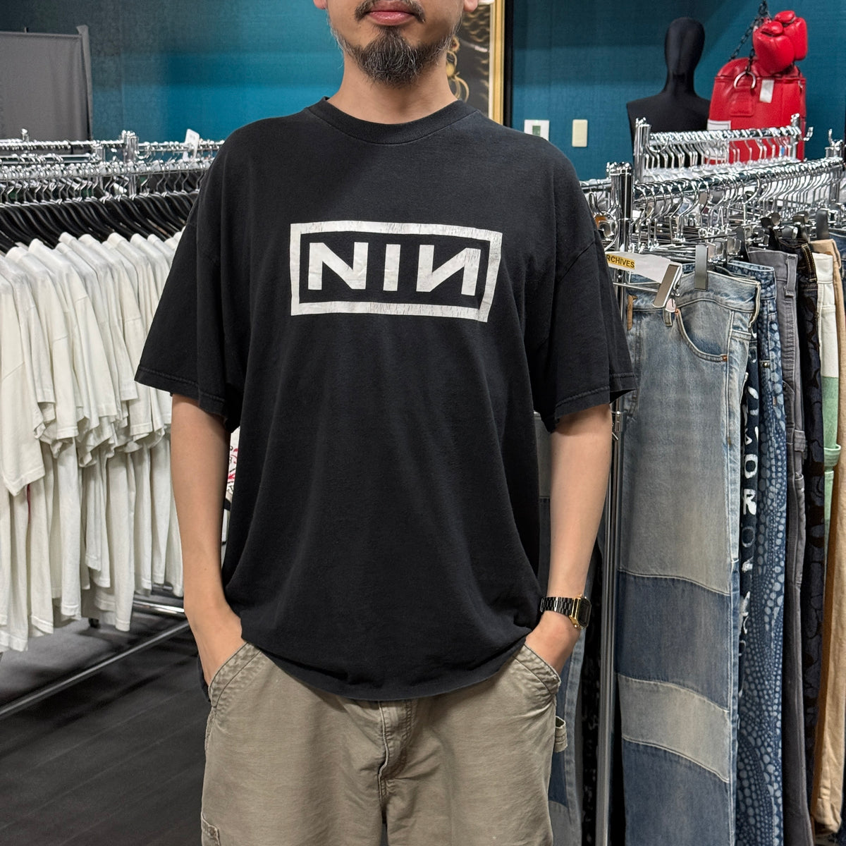 NINE INCH NAILS 00s With Teeth Tour T-Shirt Size XL