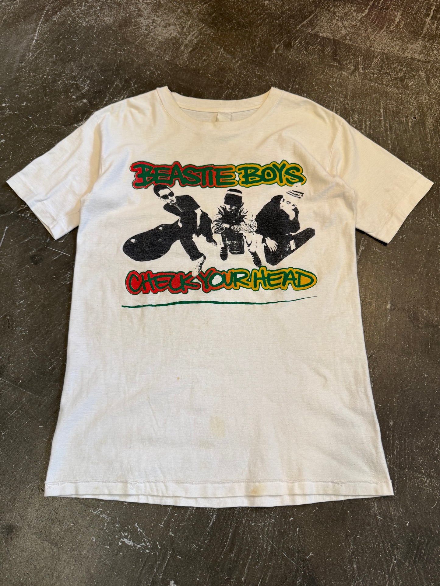 Vintage BEASTIE BOYS White T-Shirt Size S