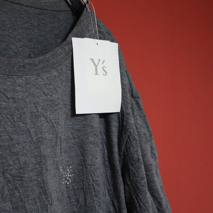 Yohji Yamamoto Y's Wrinkled Logo Embroidered T-Shirt Size 4