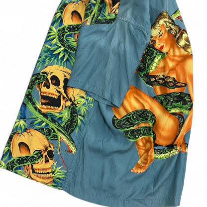 Japanese Brand 90s Hysteric Glamour Blue Rayon Size FREE