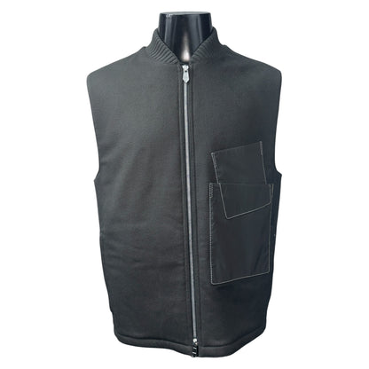 HERMÈS Cashmere 100% Bomber Zip Vest Size M