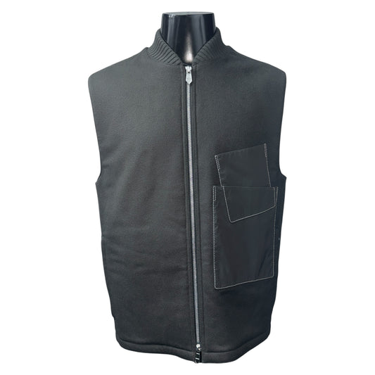 HERMÈS Cashmere 100% Bomber Zip Vest Size M