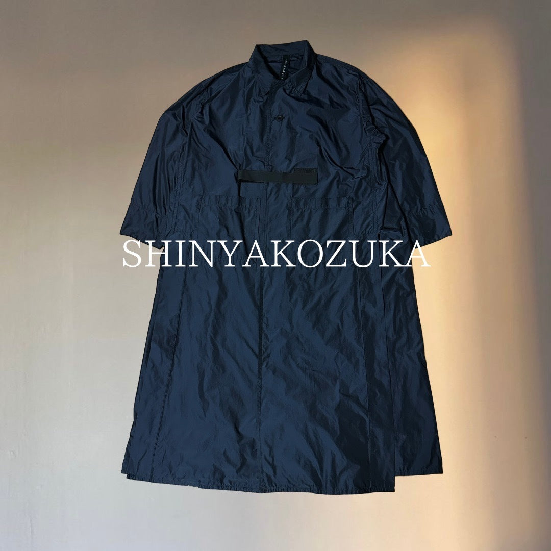 SHINYA KOZUKA 16SS Blue Nylon Long Trench Coat