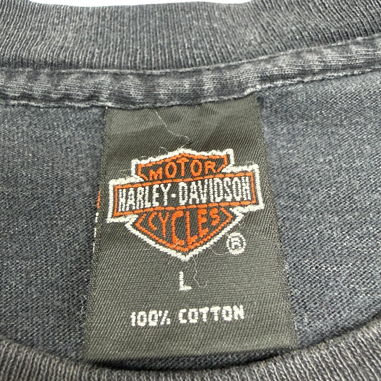 HARLEY DAVIDSON 90s HAL'S Flames Sleeve T-Shirt Size L