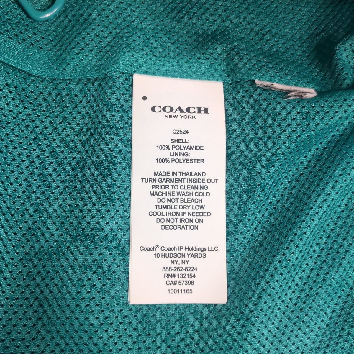 COACH Signature Logo Color Block Track Jacket Green Size S
