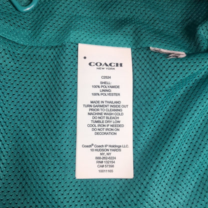 COACH Signature Logo Color Block Track Jacket Green Size S