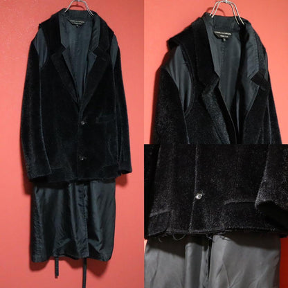 COMME des GARCONS HOMME PLUS 19AW Faux Coat Black Size XS