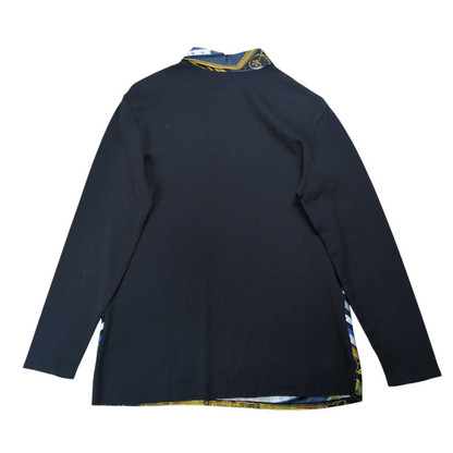 HERMES Margiela DIES ET HORE Silk Polo Shirt Black Size M