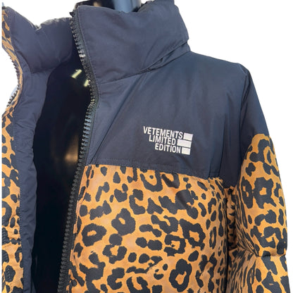 Vetements Down Jacket Leopard Size XL