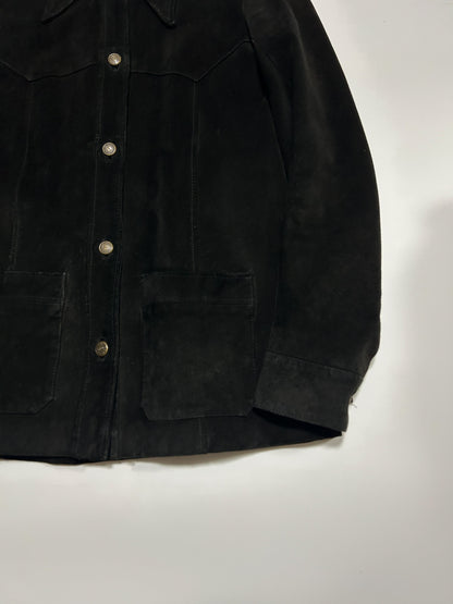 KATHARINE HAMNETT 90s Suede Jacket Black Size M