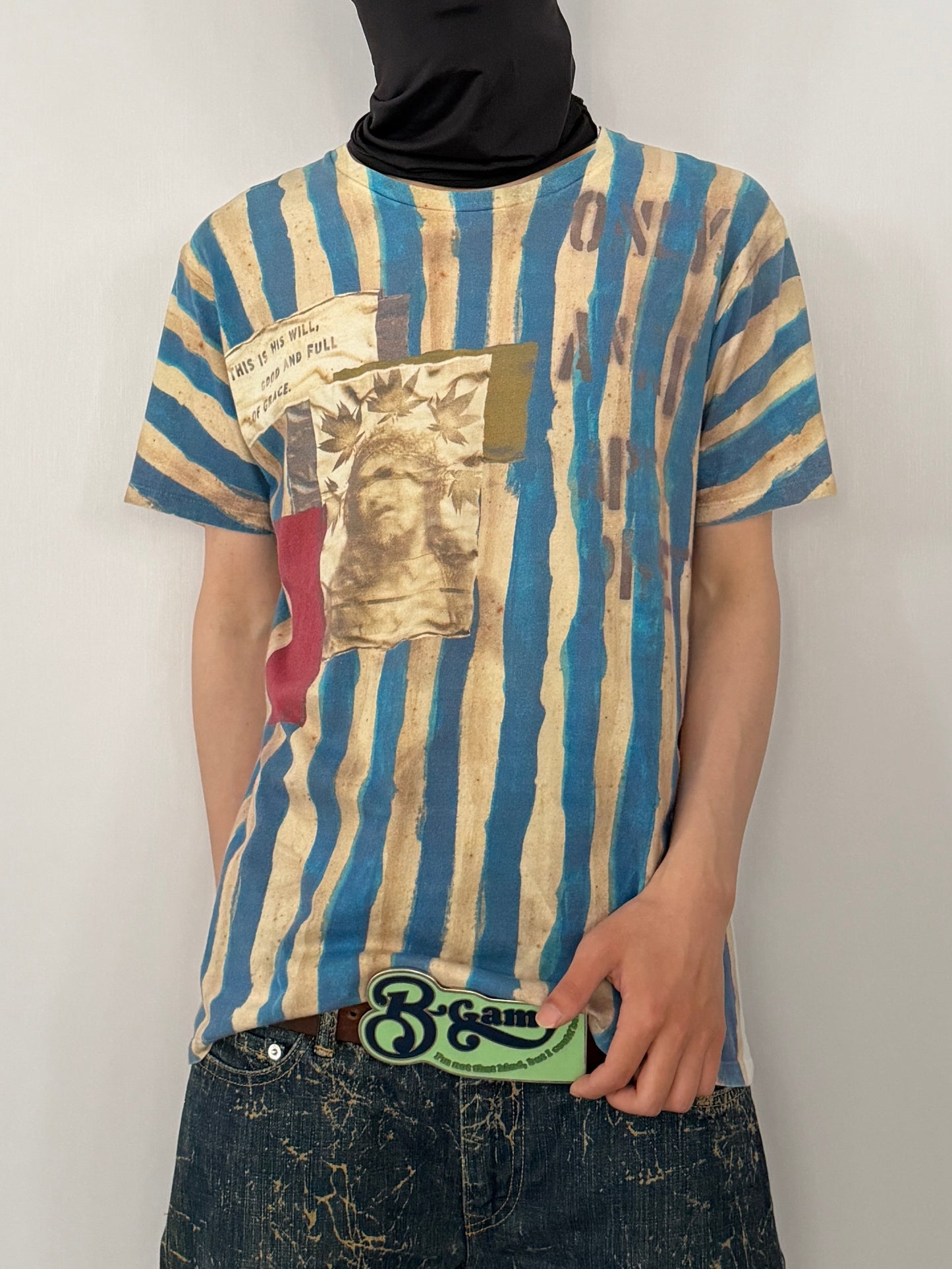 NO ID Stripe T-Shirt Size 2
