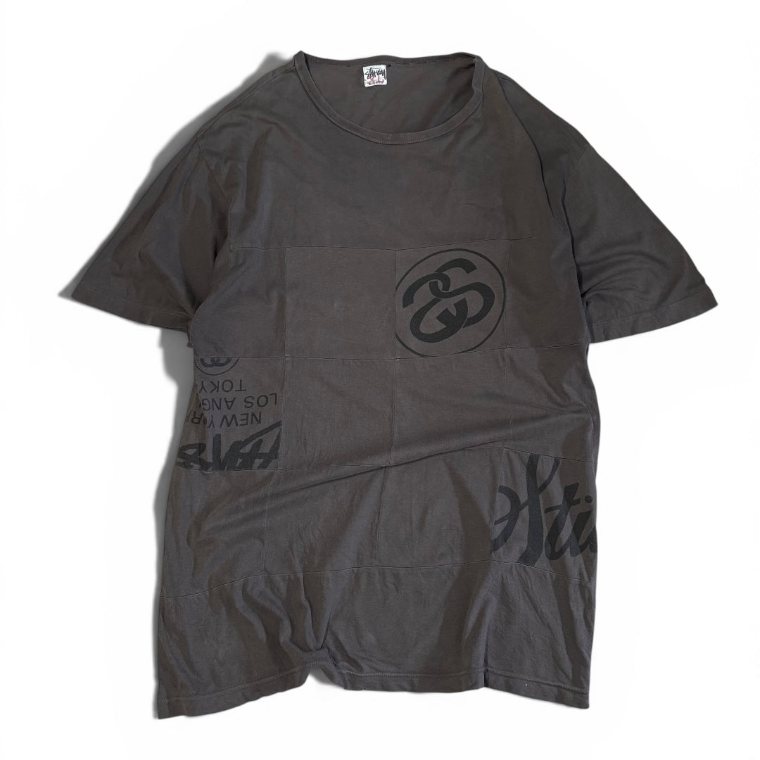 Stussy 00s World Tour Patchwork T-Shirt Size XL