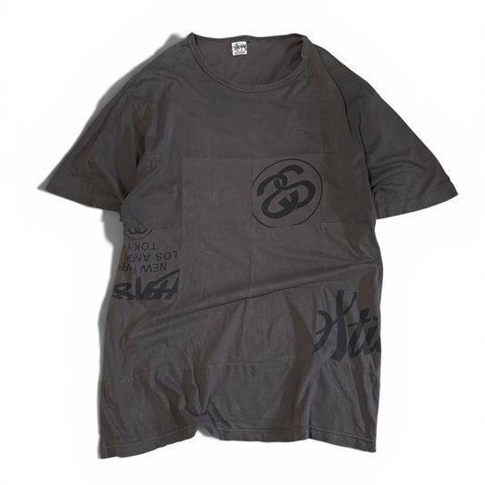 Stussy 00s World Tour Patchwork T-Shirt Size XL