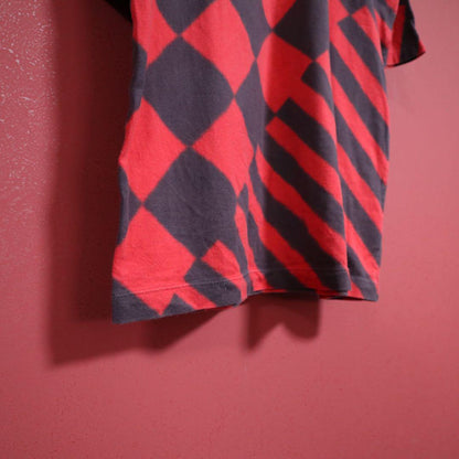 Issey Miyake Bleached Tie-dye Stripe Check T-Shirt Size 2