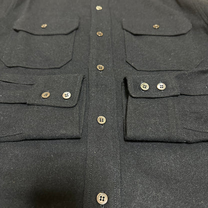 PRADA Navy Wool Military Shirt